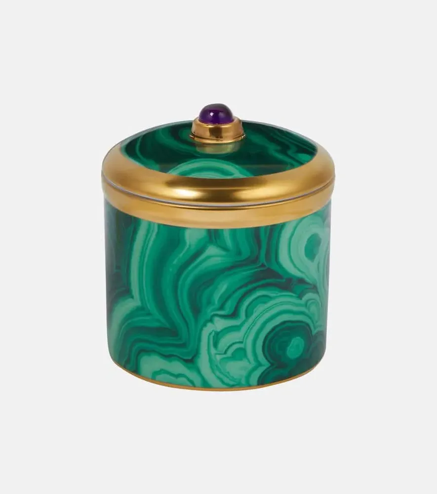 Malachite Candle - Green, Porcelain
