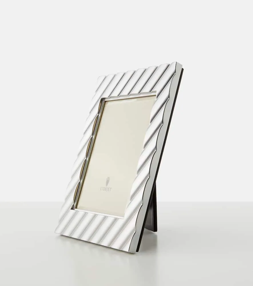 Maxime Platinum-Plated Picture Frame - Silver, Metal