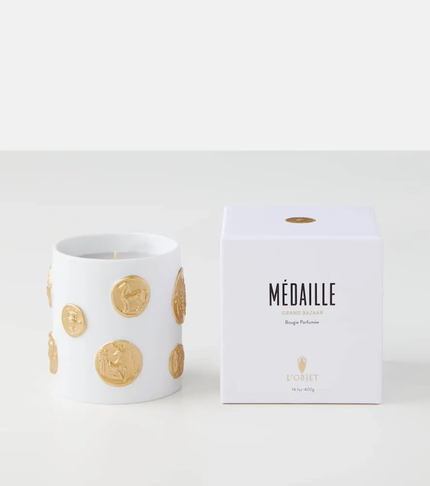 Médaille Small Scented Candle - White, Wax
