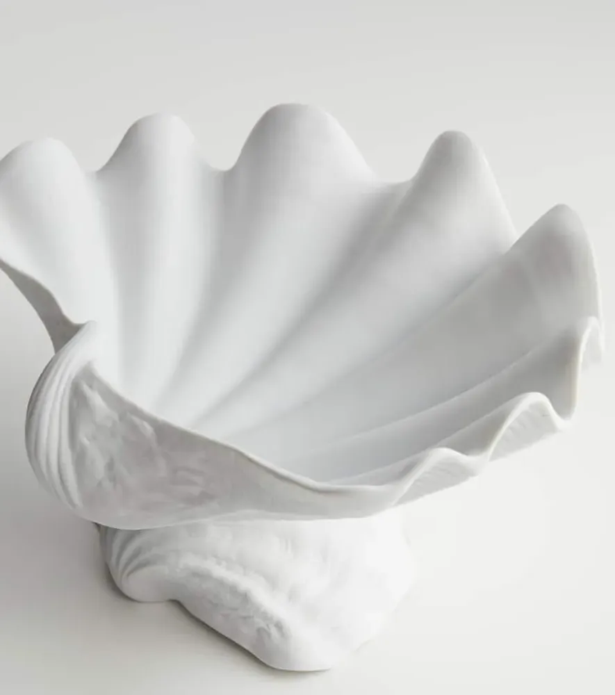 Neptune Extra Large Centerpiece Bowl - White, Porcelain