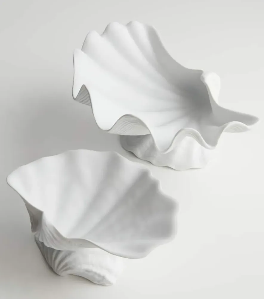 Neptune Extra Large Centerpiece Bowl - White, Porcelain