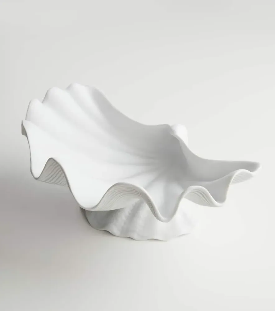 Neptune Extra Large Centerpiece Bowl - White, Porcelain