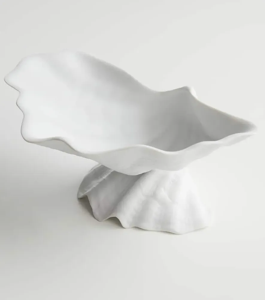 Neptune Medium Centerpiece Bowl - White, Porcelain image