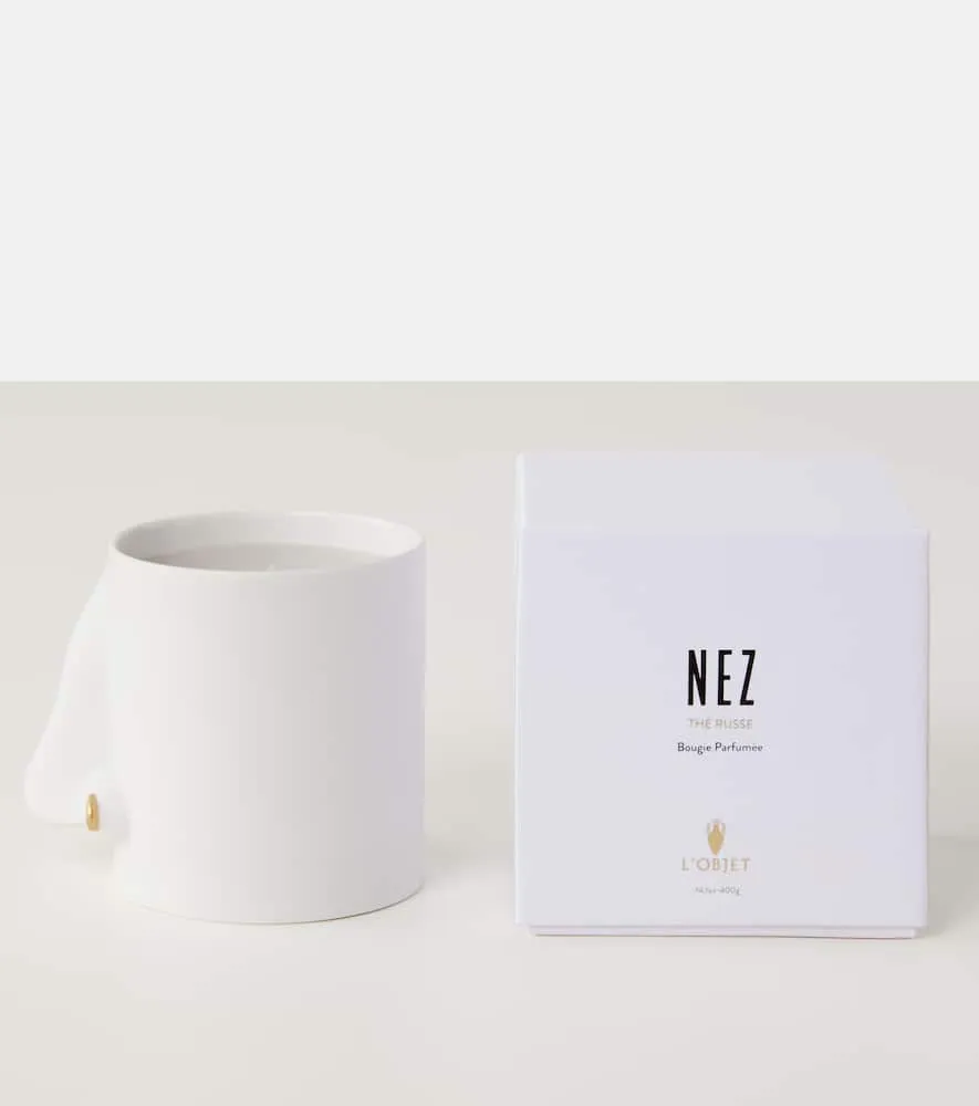 Nez Scented Candle - White, Porcelain