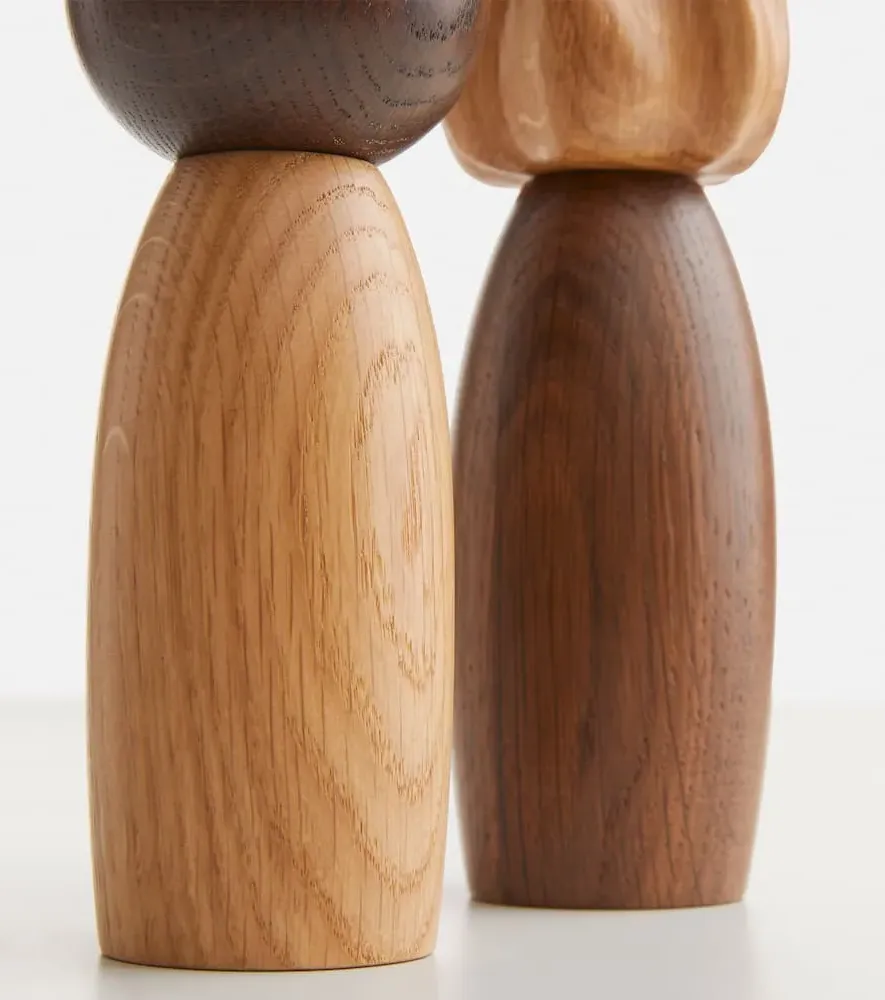 Picanto Salt and Pepper Grinders - Brown, Oak Wood
