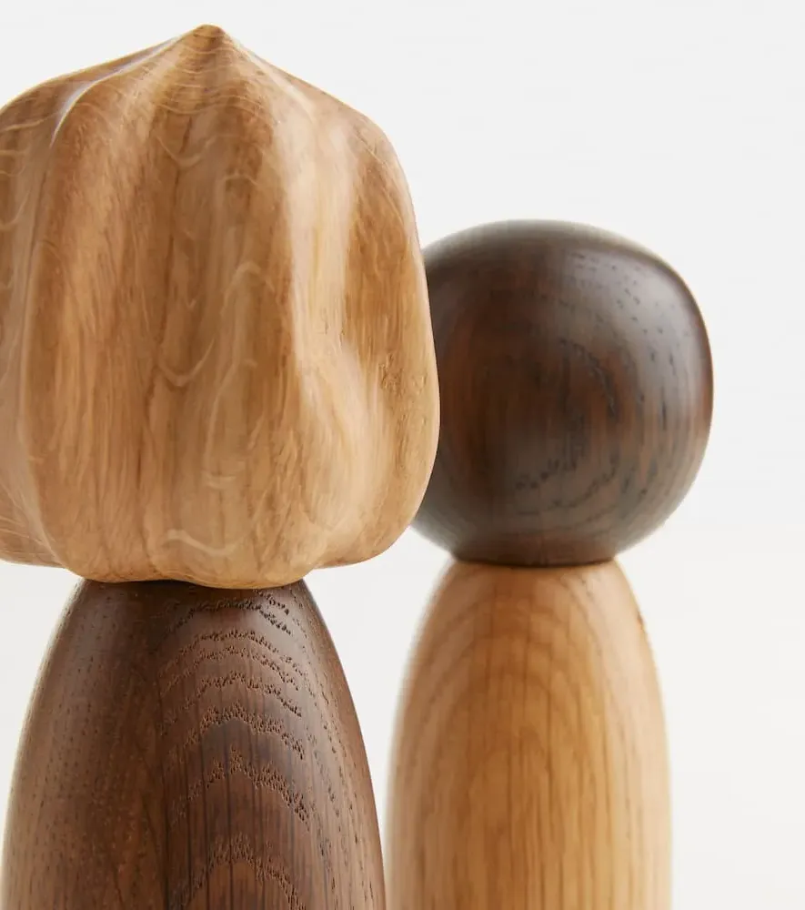 Picanto Salt and Pepper Grinders - Brown, Oak Wood