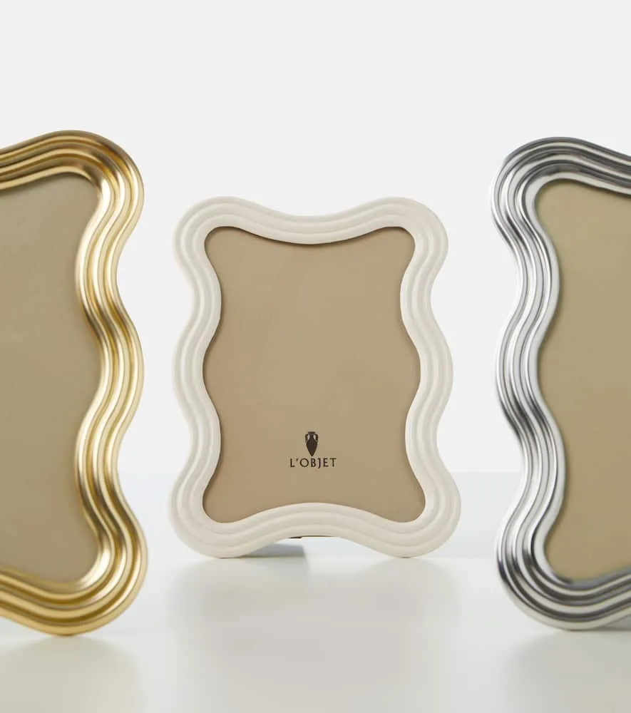 Ripple Picture Frame - Gold, 24kt Gold-Plated Bronze