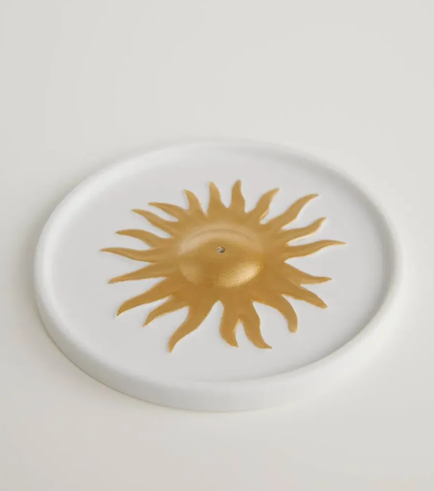 Soleil Incense Burner - White, Bone China