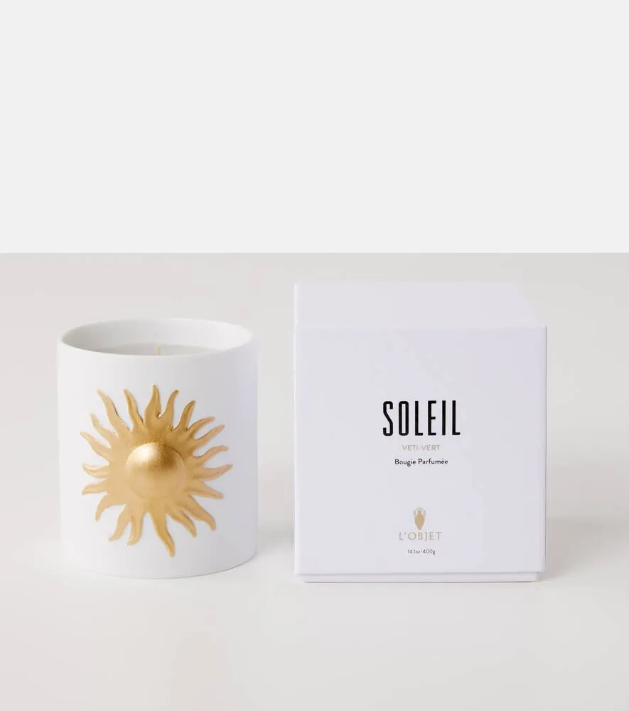 Soleil Scented Candle - White, Porcelain