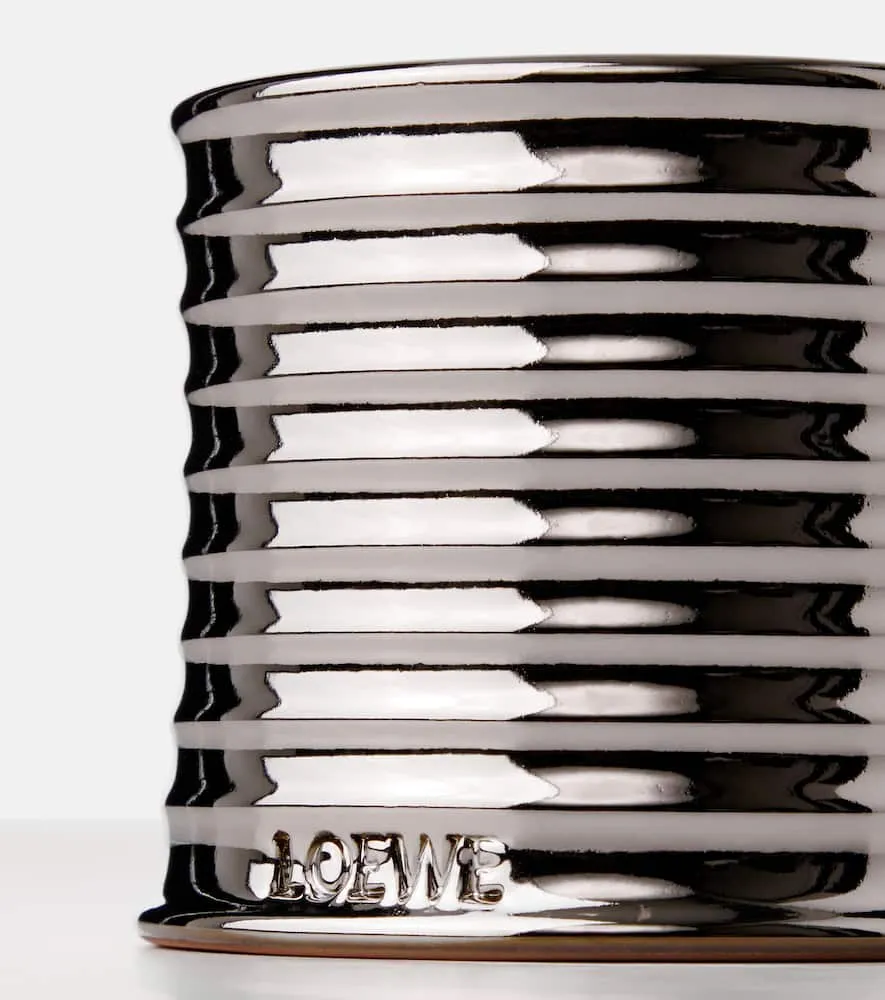 Black Sesame Medium Scented Candle - Silver, Wax