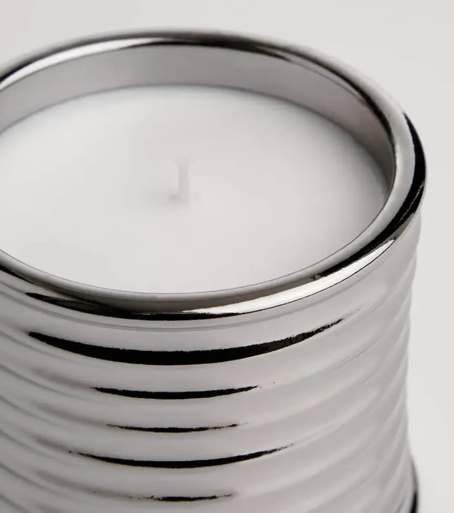 Black Sesame Medium Scented Candle - Silver, Wax