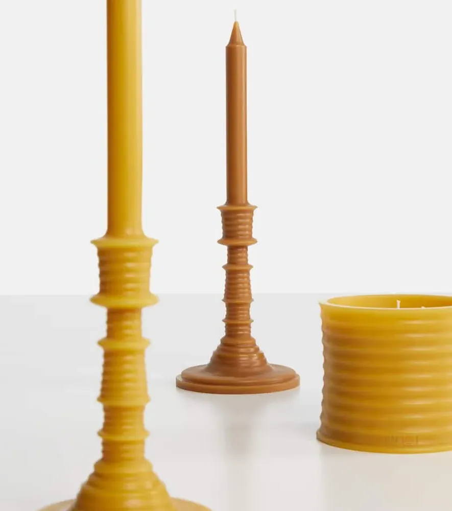 Bronze Beeswax Candle - Brown image