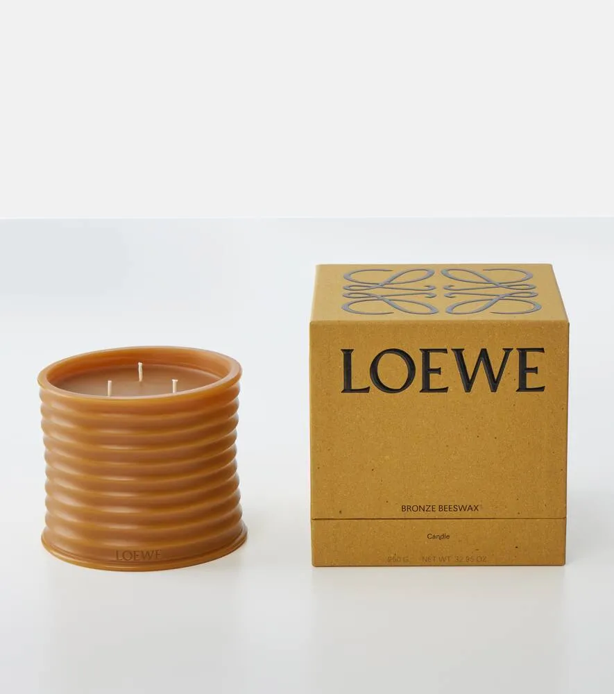 Bronze Beeswax Medium Scented Candle - Brown, Wax