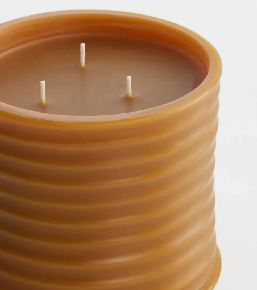 Bronze Beeswax Medium Scented Candle - Brown, Wax