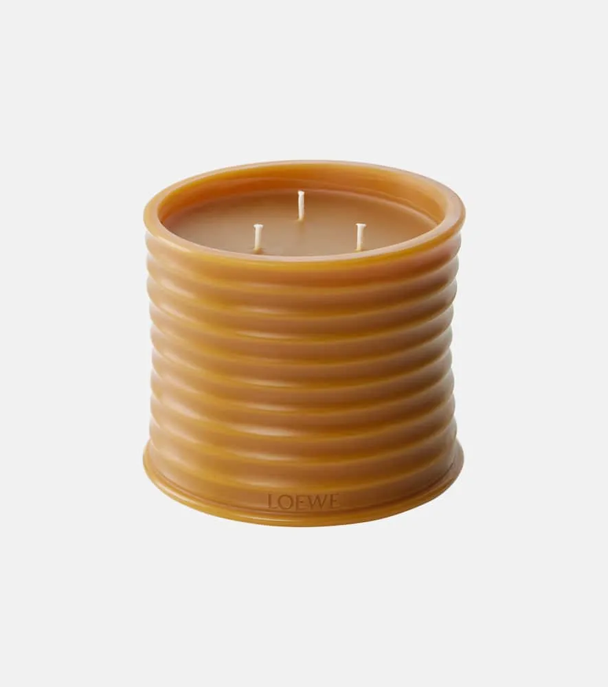 Bronze Beeswax Medium Scented Candle - Brown, Wax
