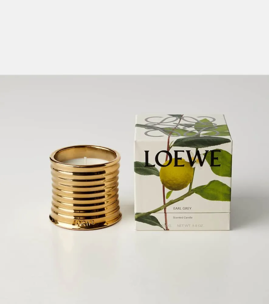 Earl Grey Medium Scented Candle - Gold, Wax