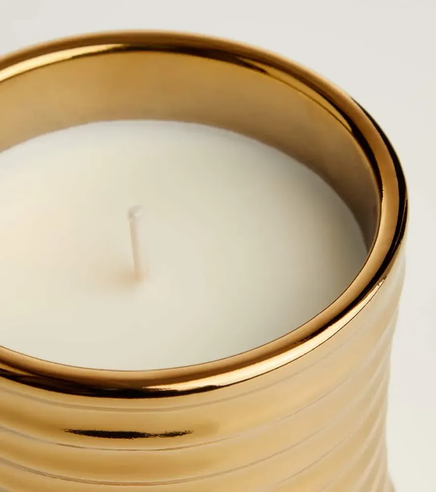 Earl Grey Medium Scented Candle - Gold, Wax