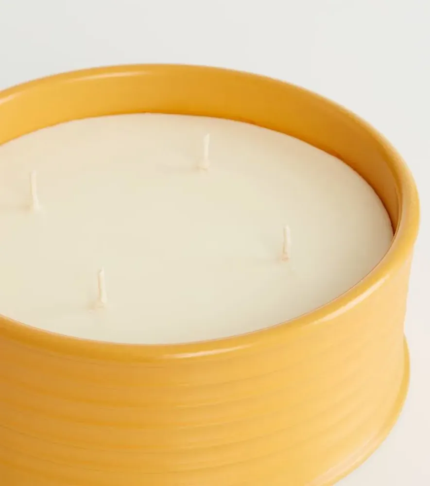 Ginger Scented Outdoor Candle - Beige, Vegetal Wax