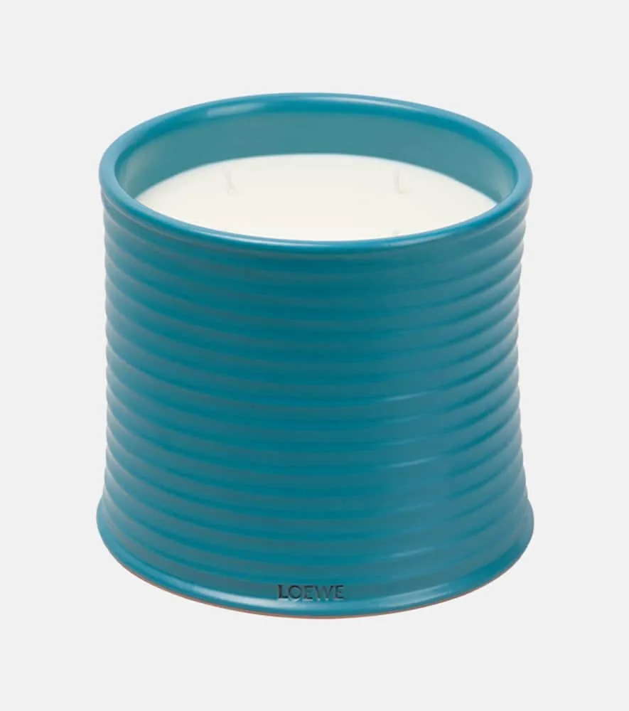 Incense Large Scented Candle - Blue, Vegetal Wax