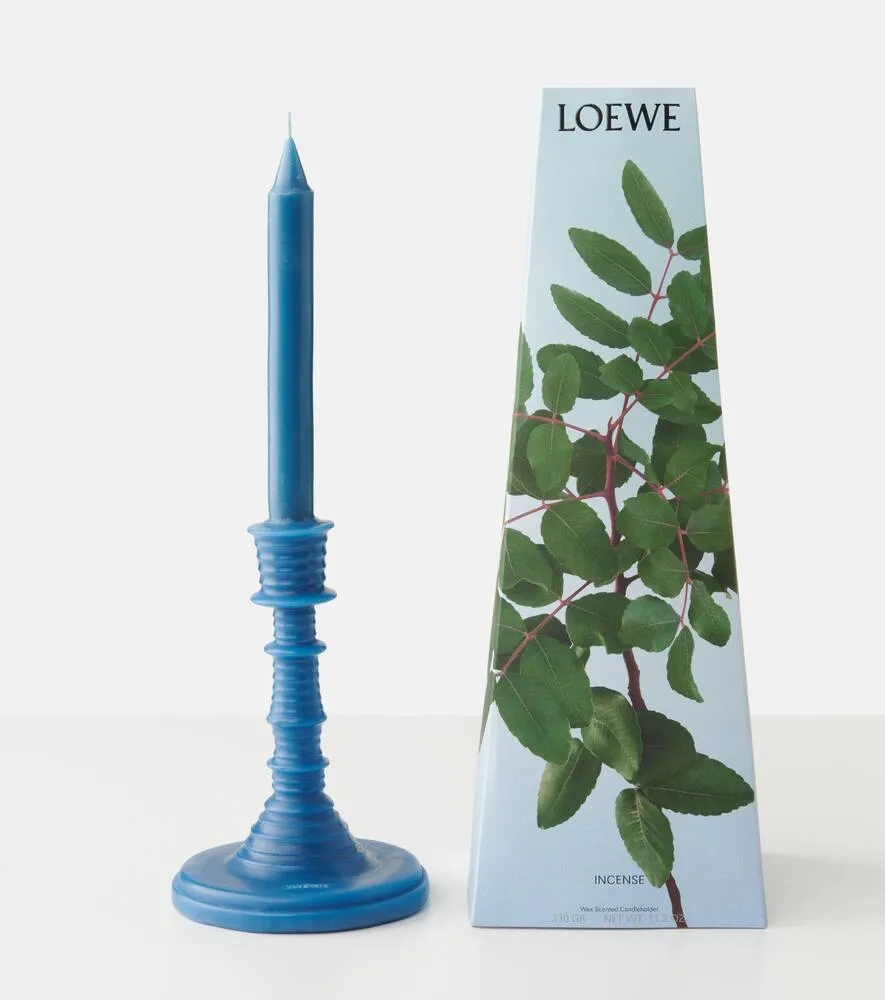 Incense Scented Candle - Blue, Vegetal Wax