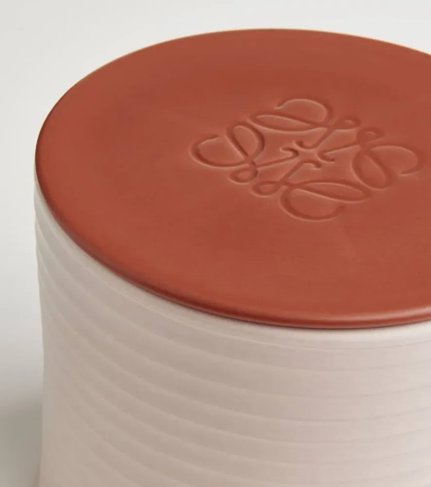 Large Candle Lid - Brown, Ceramic