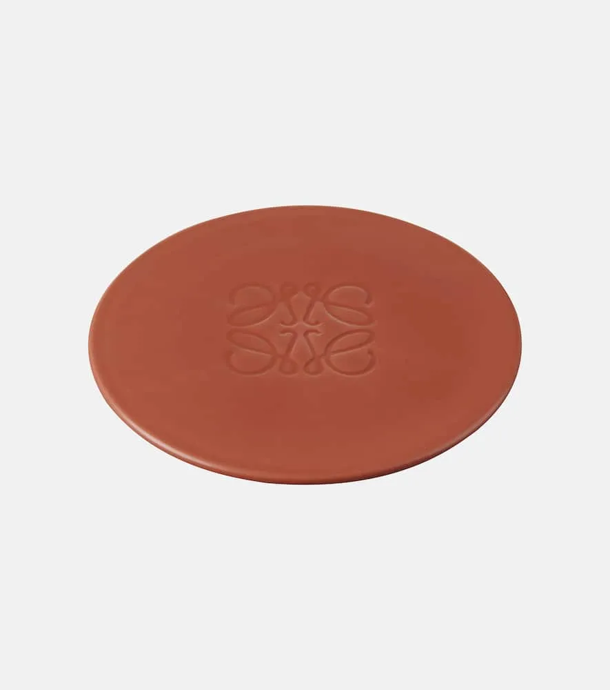 Large Candle Lid - Brown, Ceramic