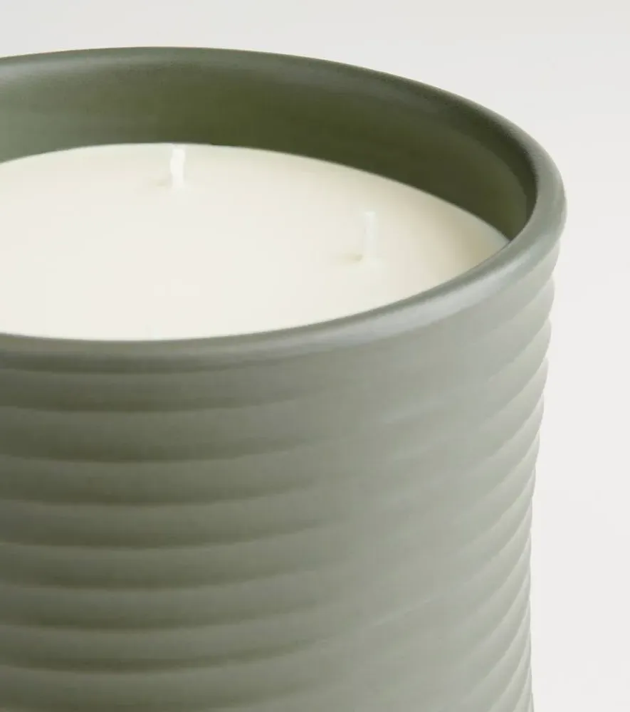 Large Scented Candle - Green, Wax
