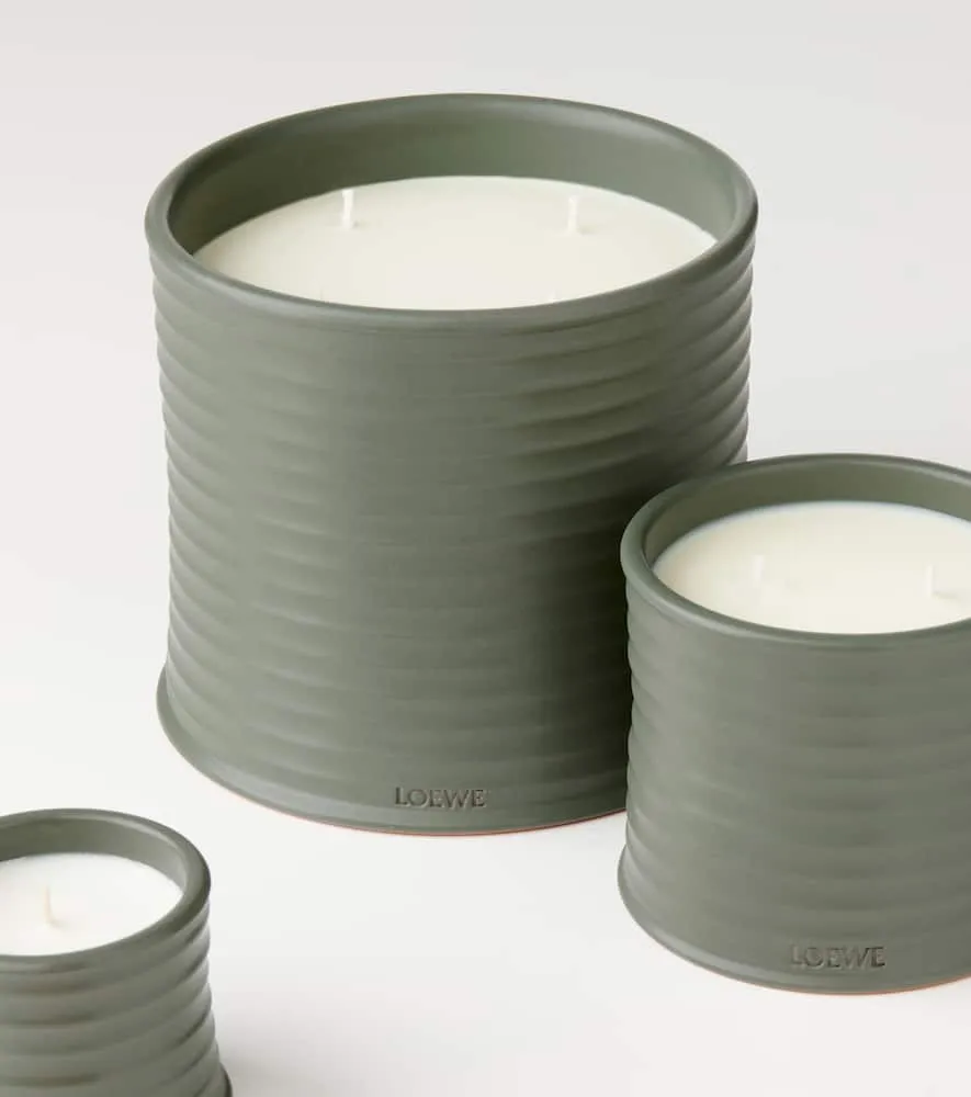 Large Scented Candle - Green, Wax