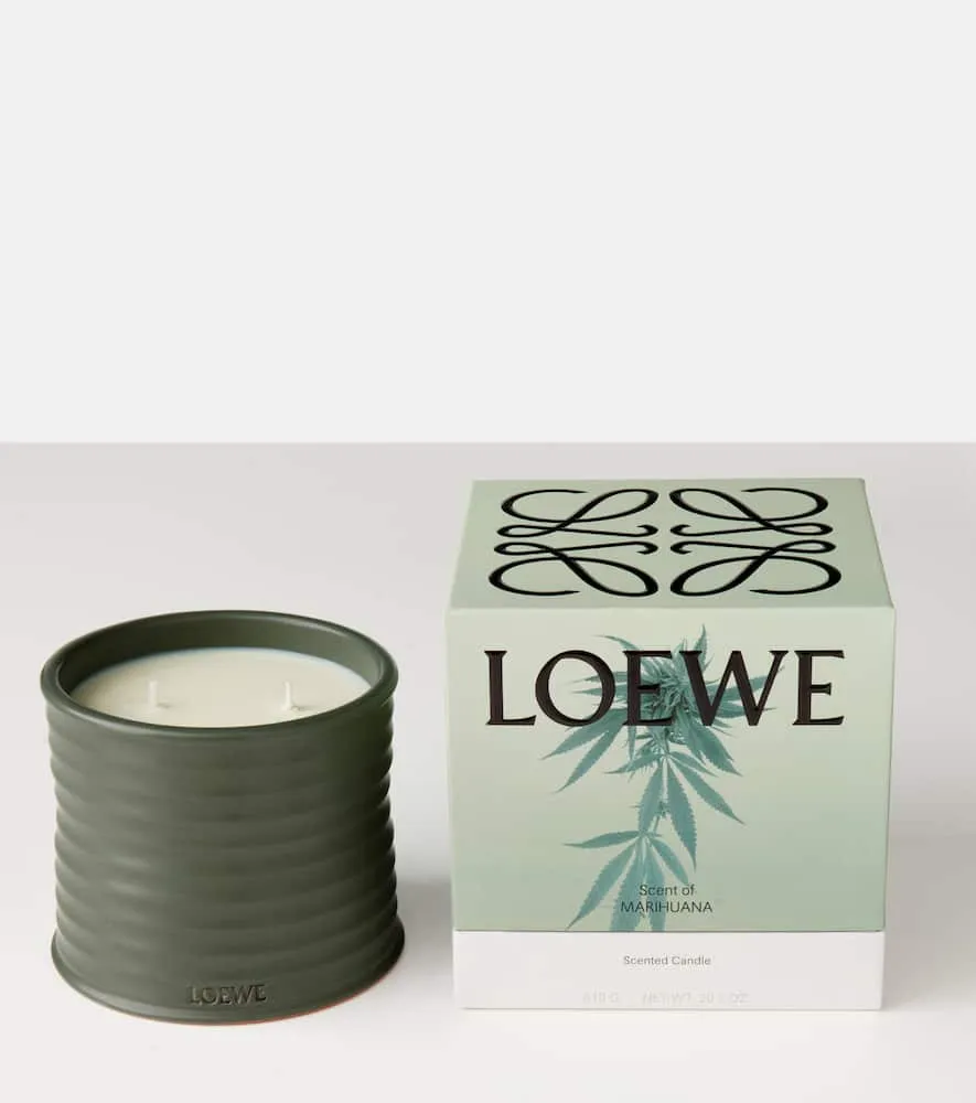Medium Scented Candle - Green, Wax