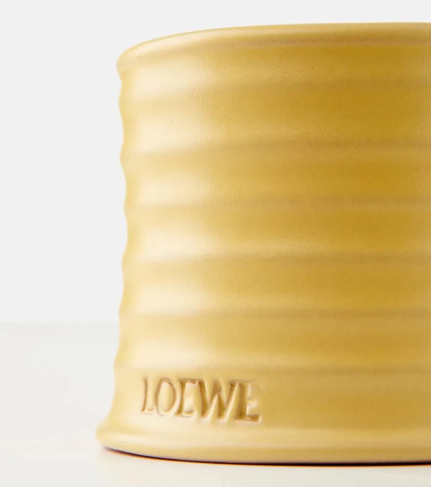 Small Honeysuckle Scented Candle - Yellow, Wax