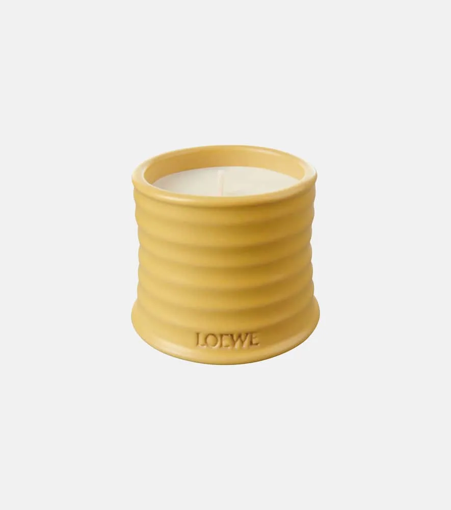 Small Honeysuckle Scented Candle - Yellow, Wax