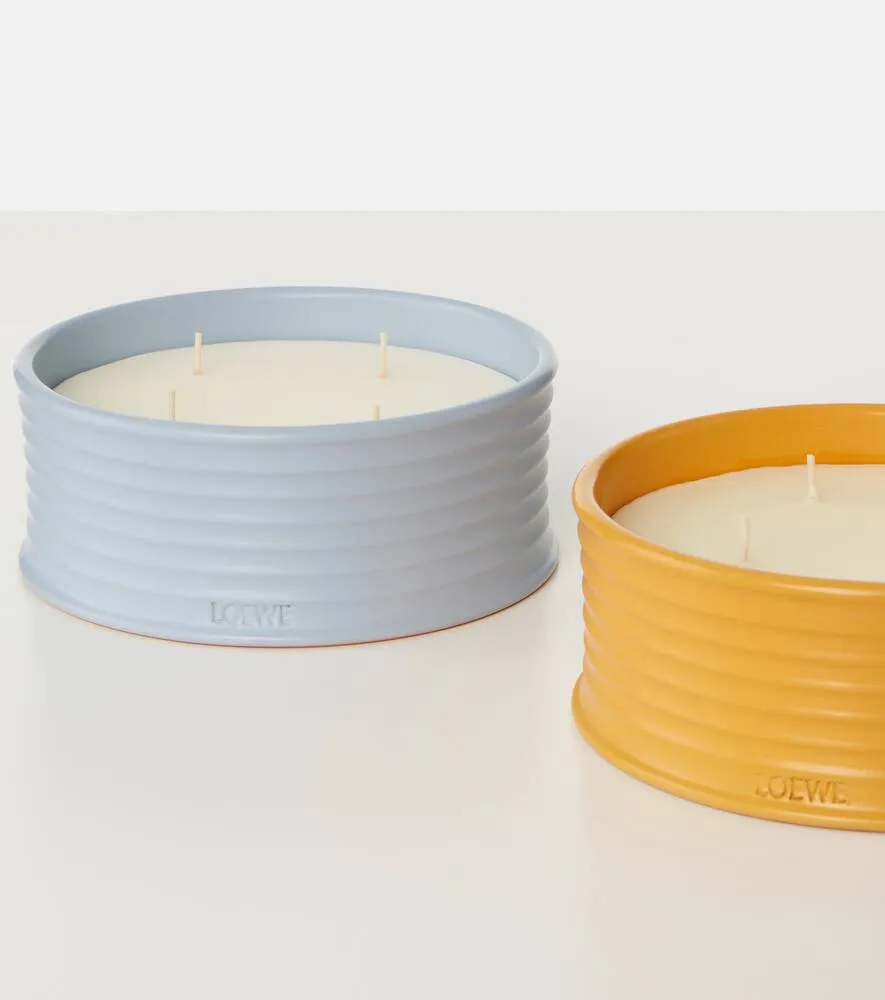 Verbena Scented Outdoor Candle - Blue, Vegetal Wax