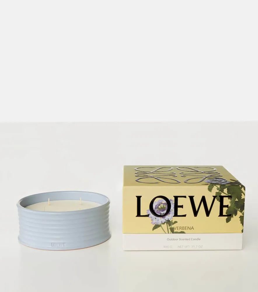 Verbena Scented Outdoor Candle - Blue, Vegetal Wax