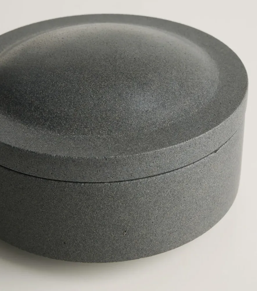 Gallery Object 07 Stoneware Container - Black, Natural Stone