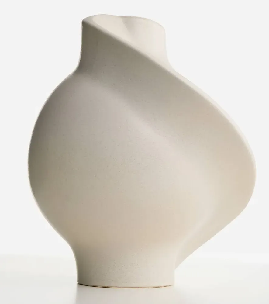 Pirout 02 Ceramic Vase - Beige