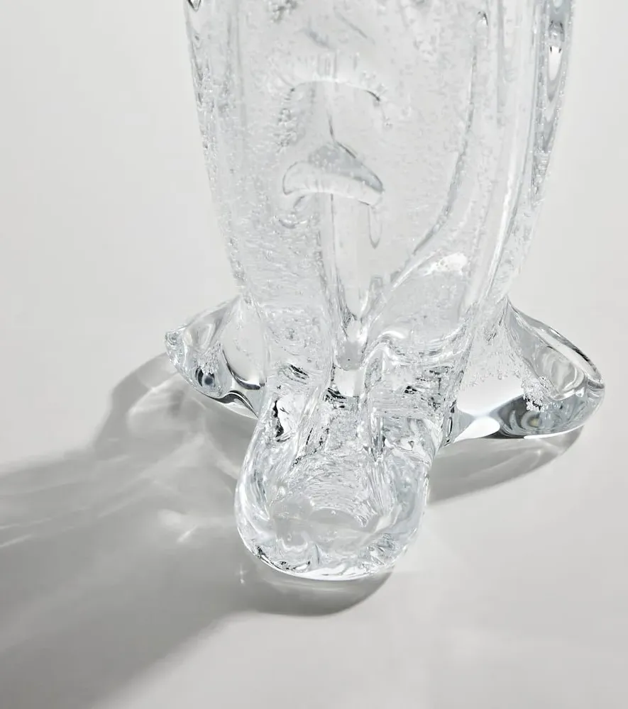 S. R. Vintage Drape Glass Vase - Clear