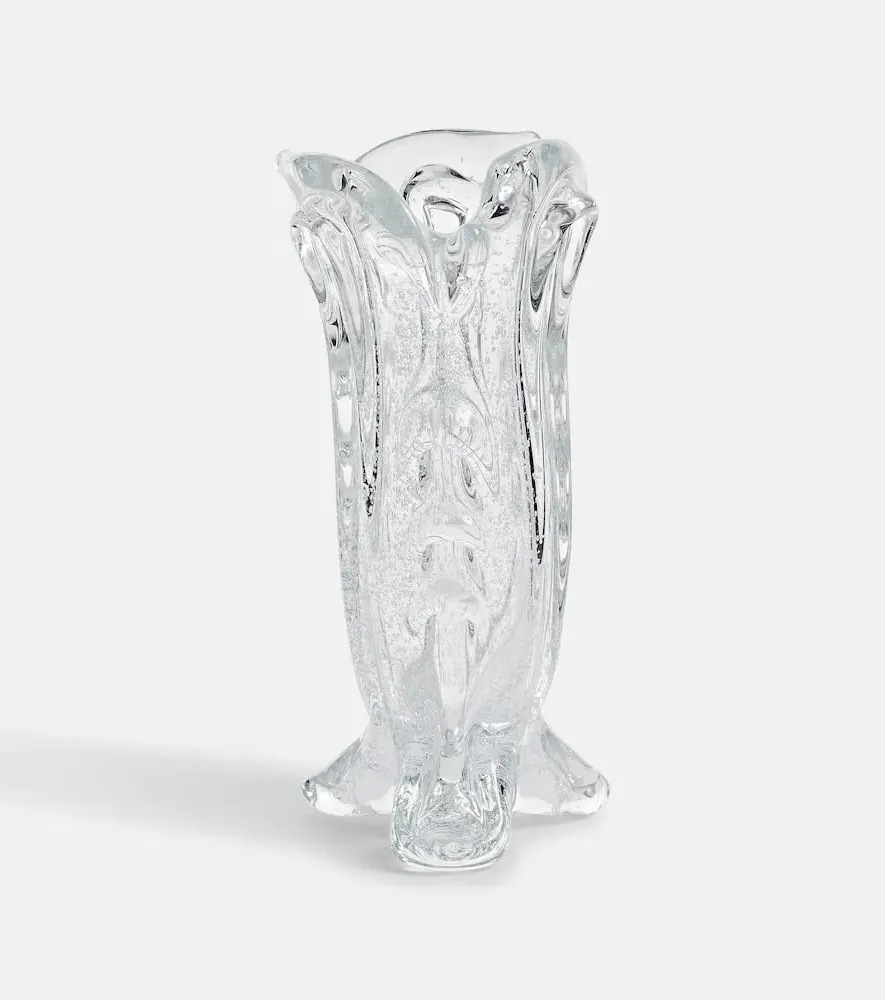 S. R. Vintage Drape Glass Vase - Clear