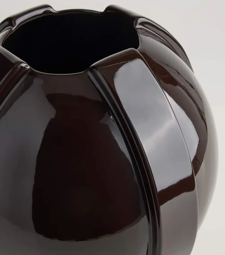 Vinci 01 Ceramic Vase - Brown