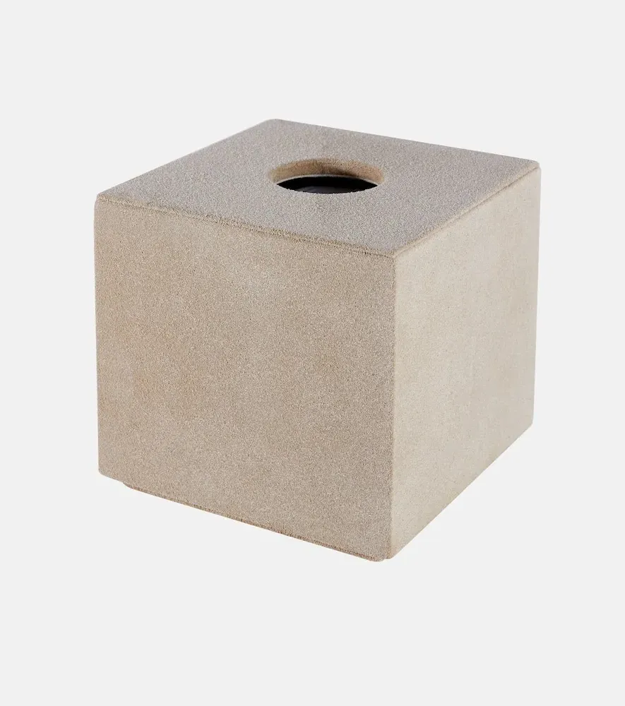 Niez Cube Tissue Box - Beige, Suede