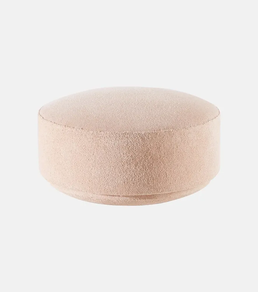 Pastille Suede and Wood Container - Pink