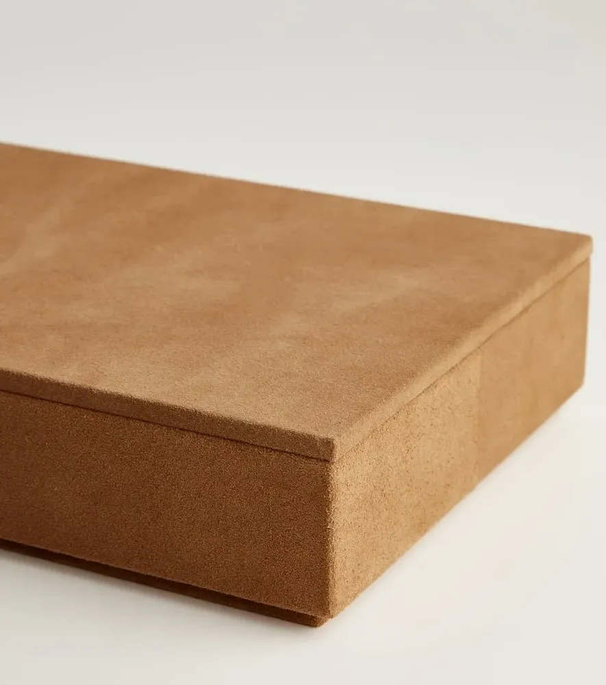 Suede Box - Brown, Leather