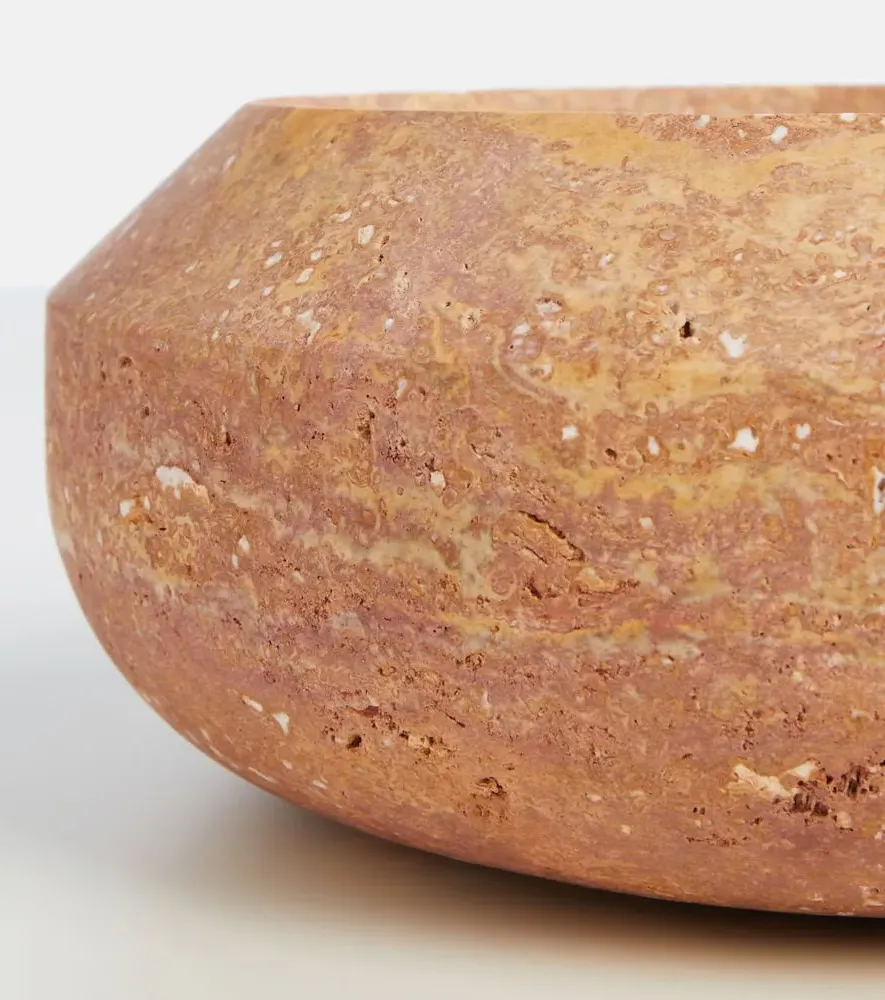 Vasque Small Bowl - Brown, Marble