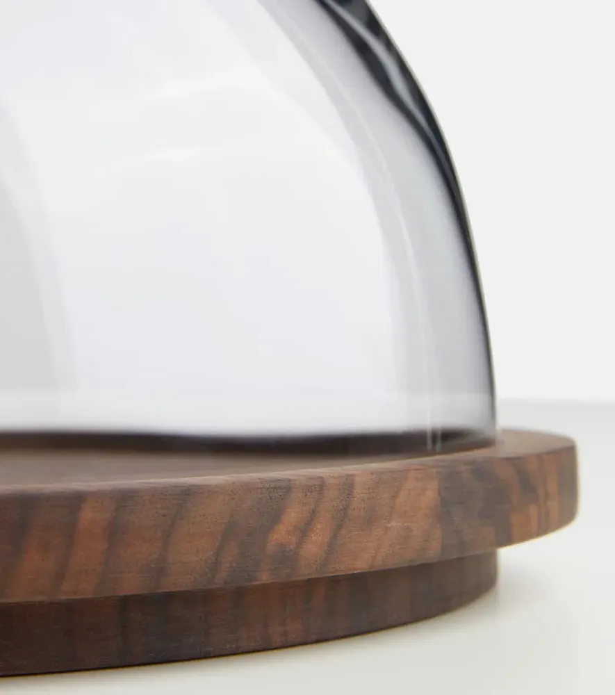 Cheese Dome - Walnut, Crystal