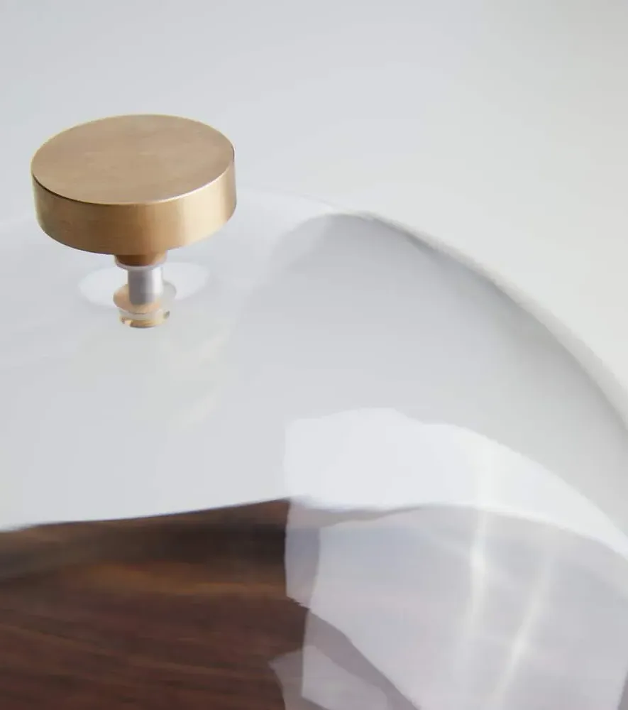 Cheese Dome - Walnut, Crystal