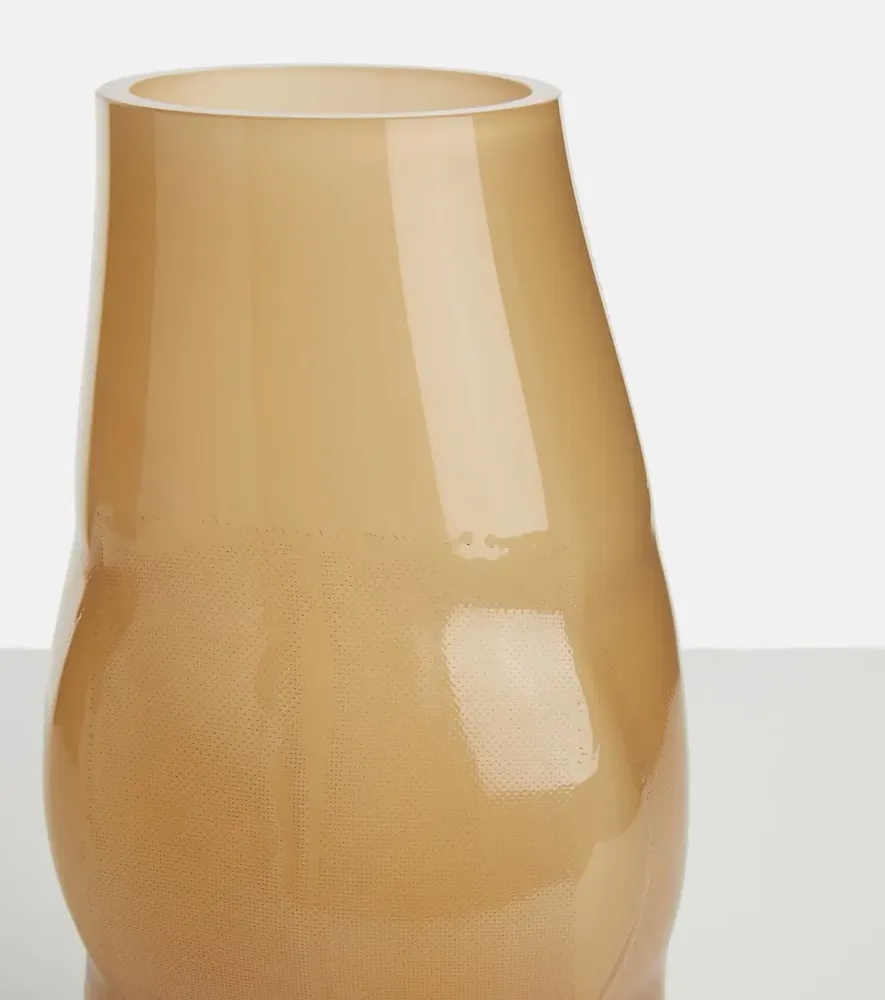 Flow Medium Glass Vase - Beige image