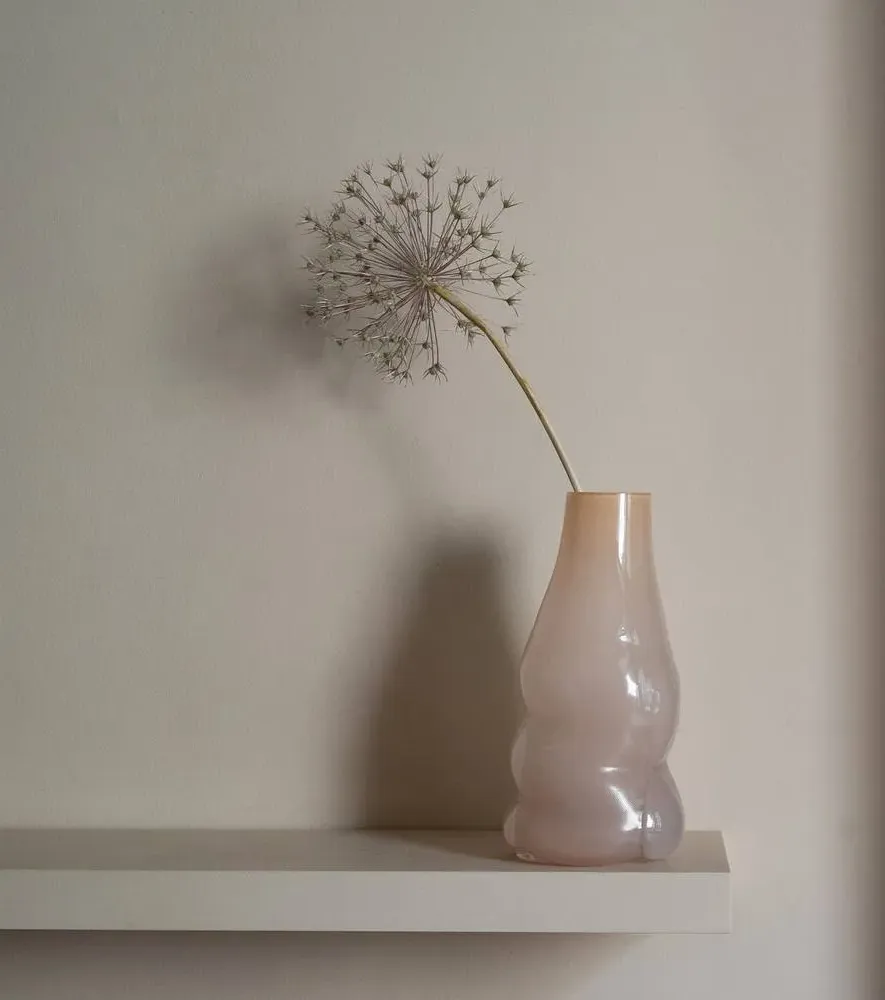 Flow Medium Glass Vase - Pink