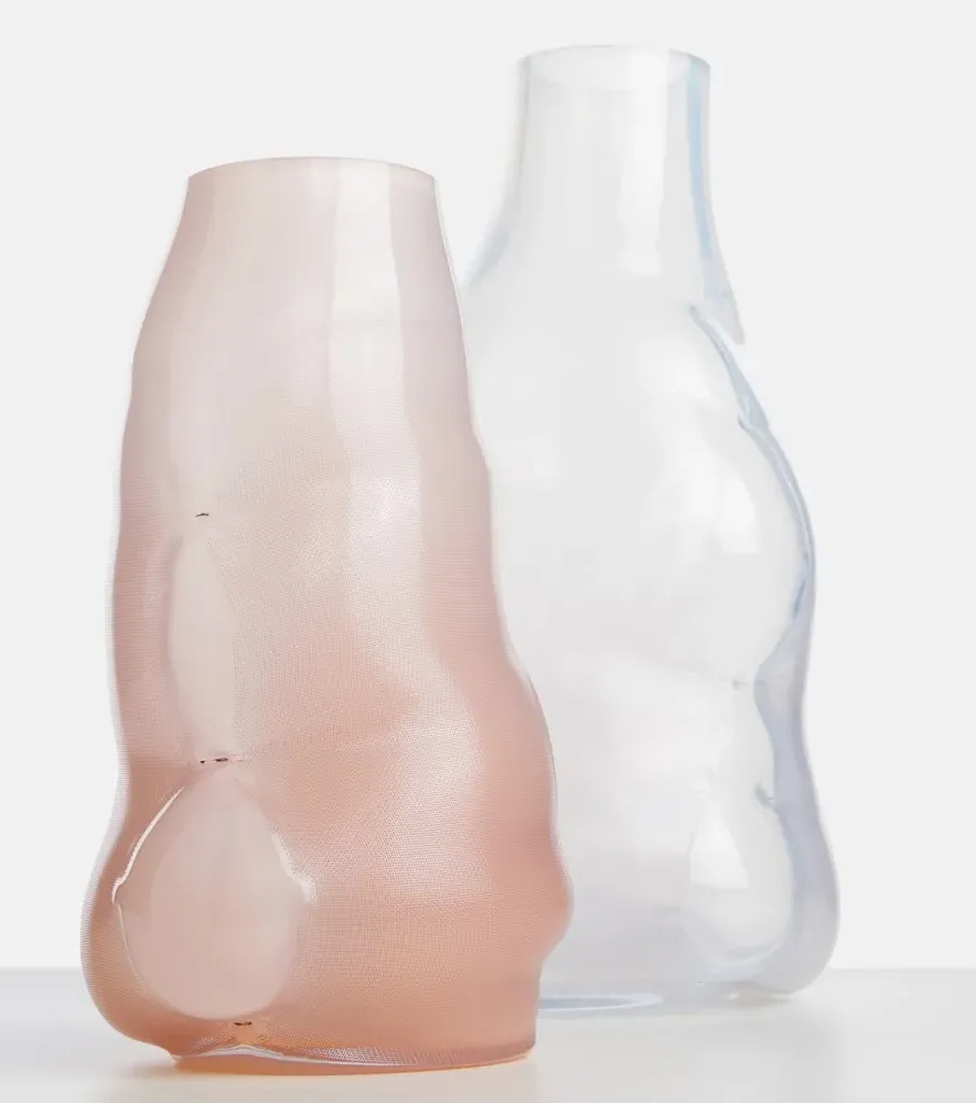 Flow Medium Glass Vase - Pink