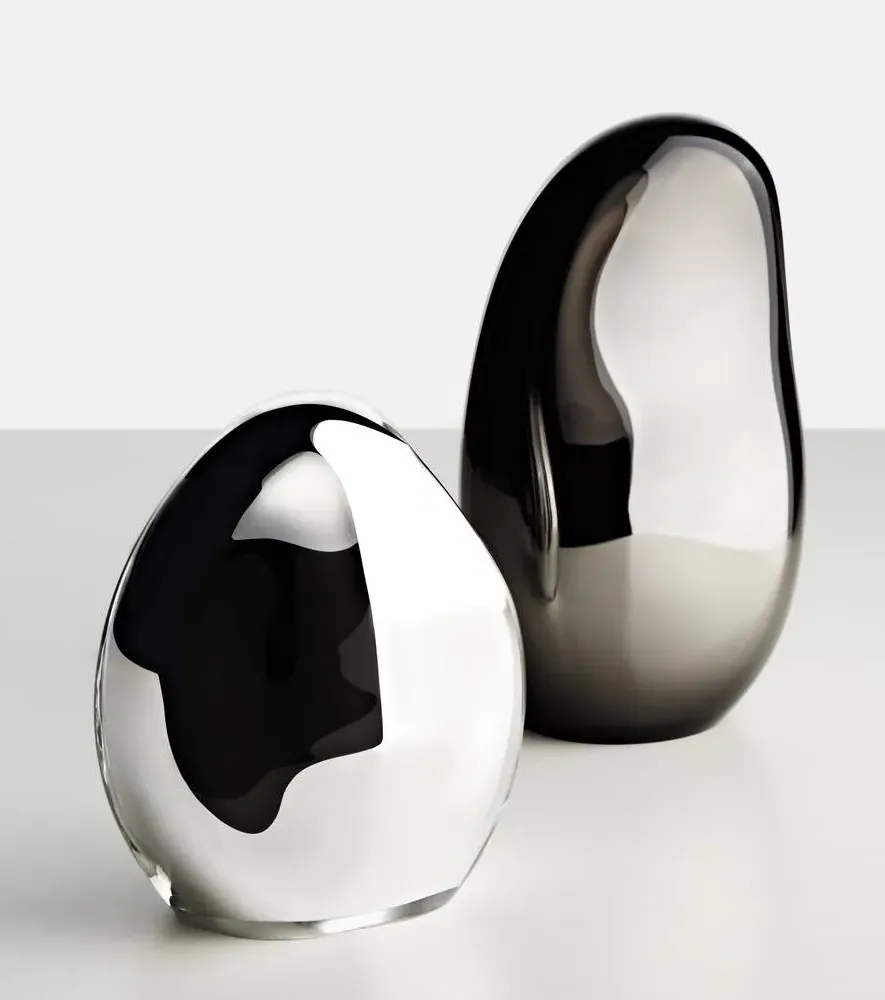 Medium Mirrored Decorative Object - Silver, Glass