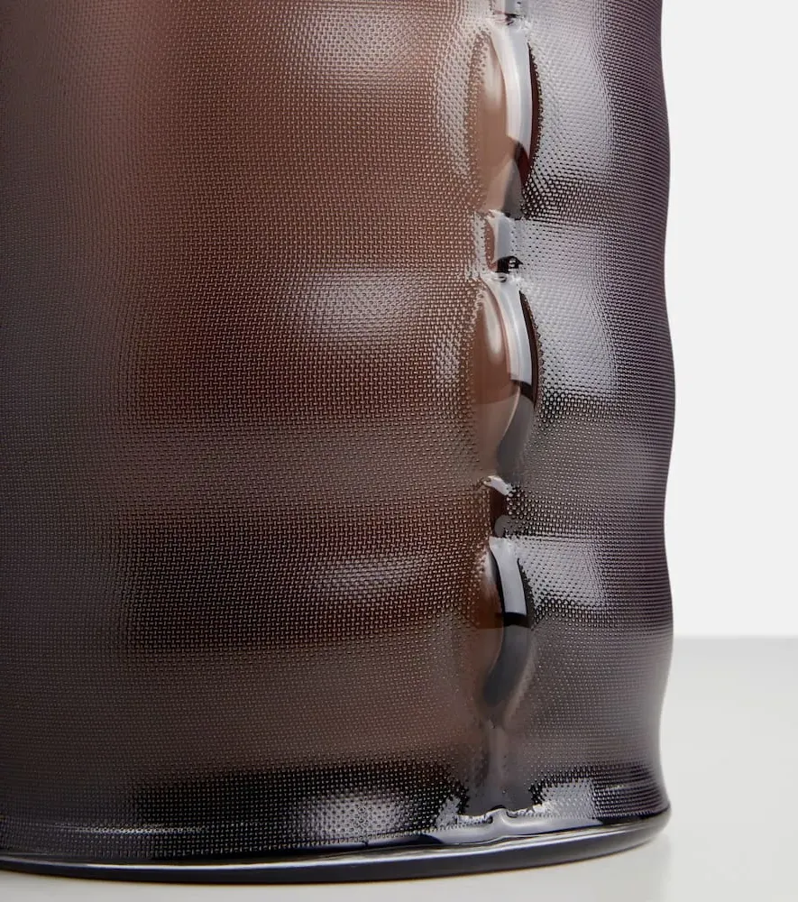 Raw Large Glass Vase - Brown