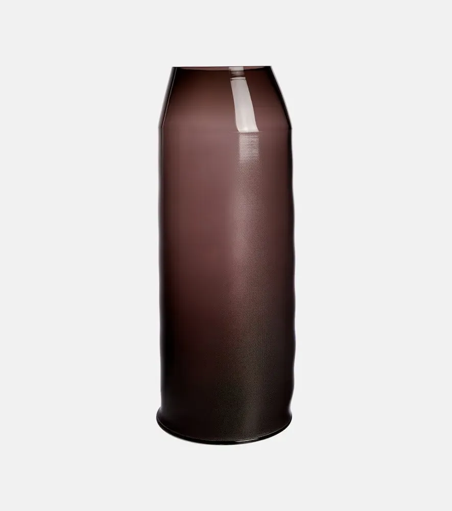 Raw Large Glass Vase - Brown